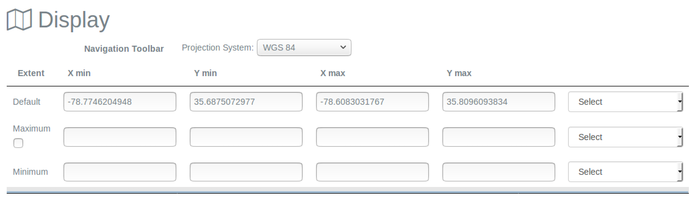 App map configuration